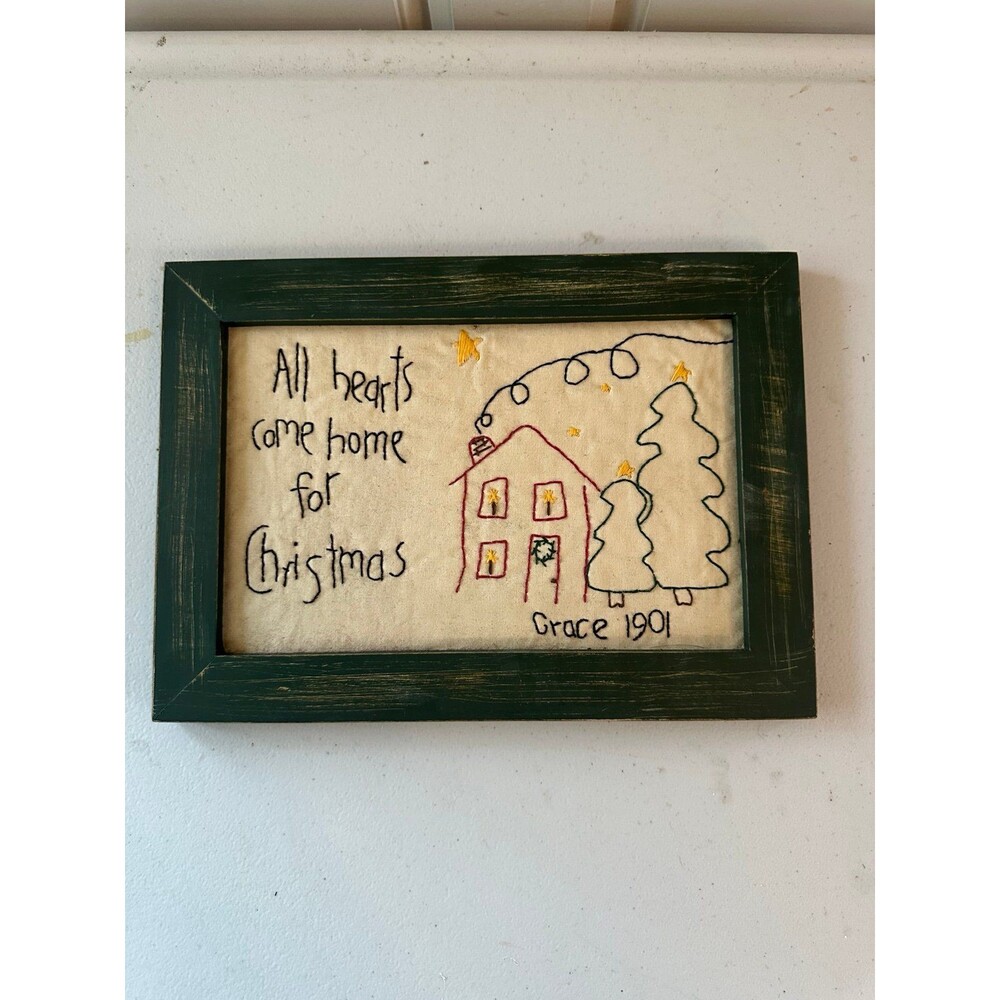 Tender Hearts Treasure 1998 Vintage #56165 Needlepoint Christmas Sampler